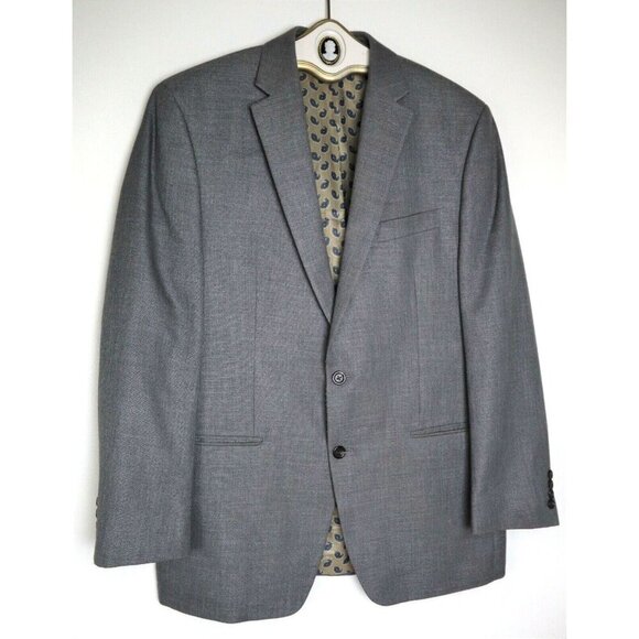 CHAPS - MEN'S GRAY WOVEN BLAZER JACKET SPORT COAT - SIZE 44L - Picture 1 of 6
